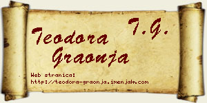 Teodora Graonja vizit kartica